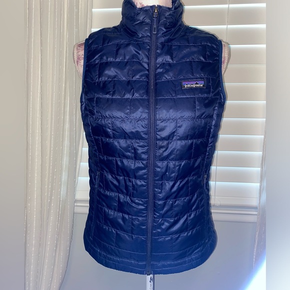 Patagonia Jackets & Blazers - Patagonia Women's Nano Puff Primaloft Brick Quilted Windproof Vest Blue NWOT